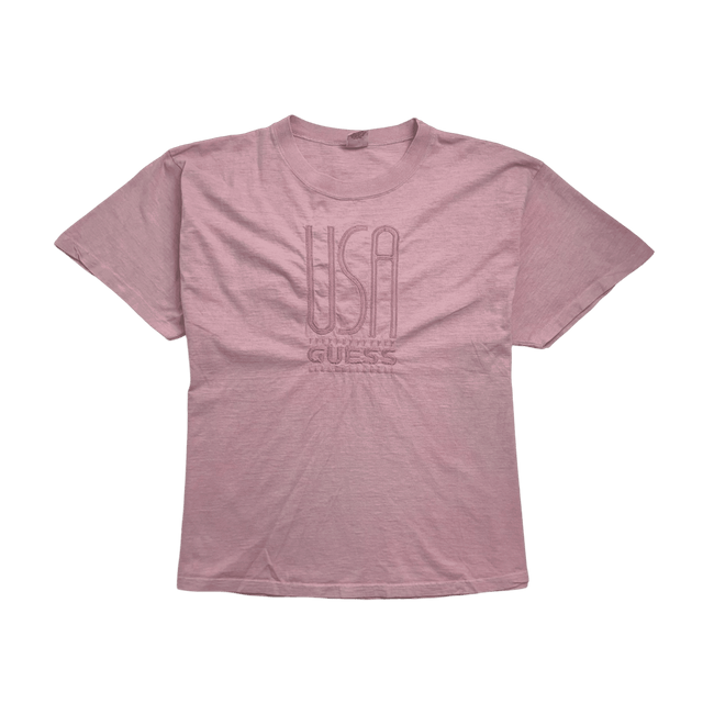 (L) Vintage Guess USA Tee Pink