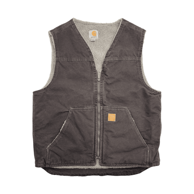 Vintage Carhartt Sherpa Lined Vest Brown