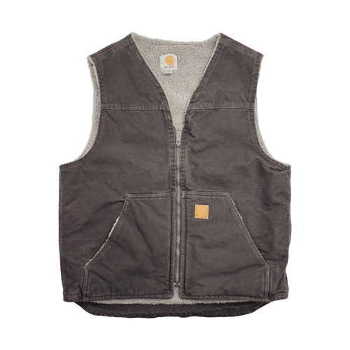 Vintage Carhartt Sherpa Lined Vest Brown | Vintage Clothing Store Canada