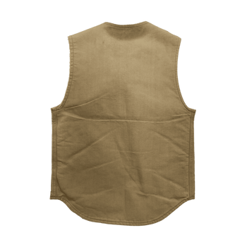 Vintage Sherpa lined Zip-Up Vest Beige
