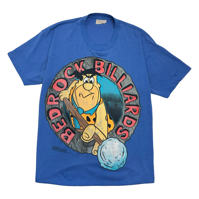Vintage 1990’s Flintstones Bedrock Billiards Tee Blue
