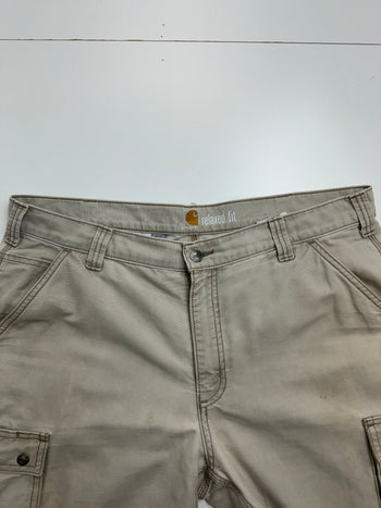 (38) Vintage Carhartt Cargo Pants Light Beige