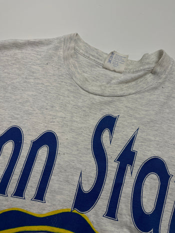 (L) Vintage 90s Penn State Cross-Arms Tee Light Grey