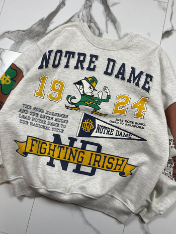 Vintage Notre Dame Fighting Irish AOP Sweatshirt Grey