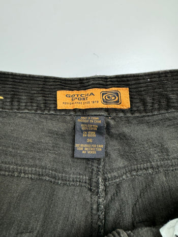 (36) Vintage Gotcha Sport Corduroy Pants Mocha Brown
