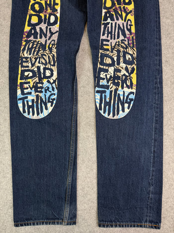Vintage Evisu Lot 2000 Daicock Quote Denim Pants