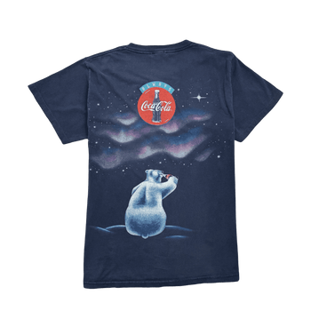 (L) Vintage '94 Coca-Cola Polar Bear Tee Faded Navy