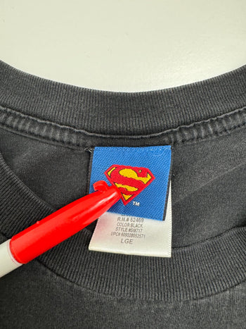 (L) Vintage '03 Superman Promo Tee Black