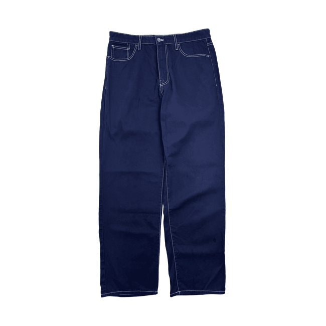 Noah Contrast Stitch Pants Navy Blue (USED)