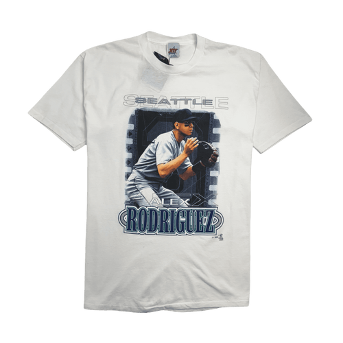 Vintage 2000s MLB Seattle Mariners Alex Rodriguez Tee White | Vintage Clothing Store Canada