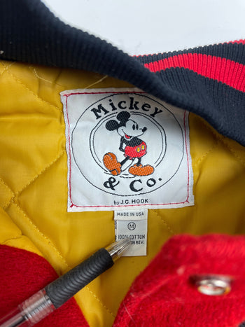 (M) Vintage Mickey & Co. Varisty Jacket Red