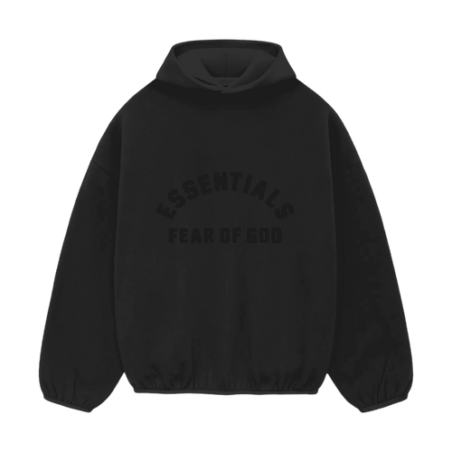 Fear of God Essentials Core Collection Nylon Fleece Hoodie Black/Black | Vintage Clothing Store Canada