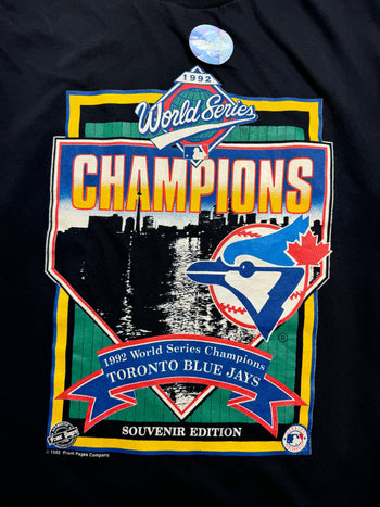 (L) Vintage '92 Toronto Blue Jays Souvenir Edition Tee Black