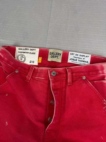 Gallery Dept LA Flare Carpenter Pants Red (USED)