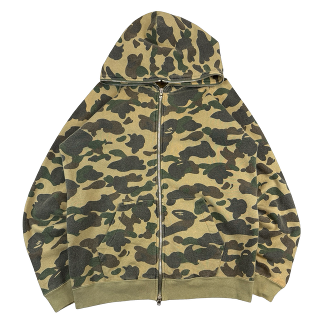 BAPE 1st Camo Full Zip Hoodie Green (USED)