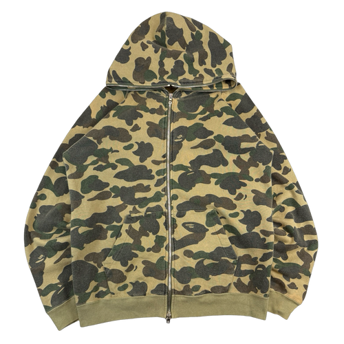 BAPE 1st Camo Full Zip Hoodie Green (USED) | Vintage Clothing Store Canada