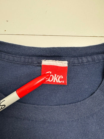 (L) Vintage '94 Coca-Cola Polar Bear Tee Faded Navy