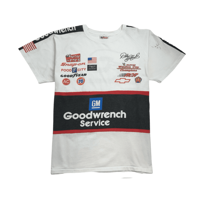 (L) Vintage GM Goodwrench Nascar Tee White