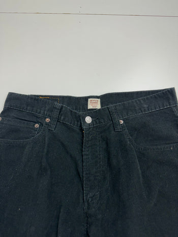 (34) Vintage Levis 559 Corduroy Pants Black