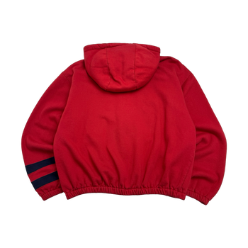 Vintage Polo Ralph Lauren Button Zip-up Hoodie Red