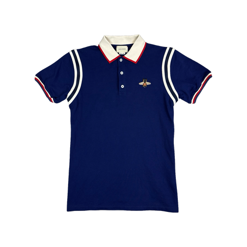 Women's Gucci Bee Polo Tee Navy | Vintage Clothing Store Canada