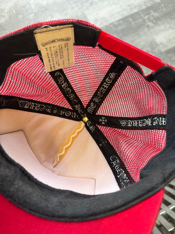 Chrome Hearts CH Hollywood Trucker Hat Red/White