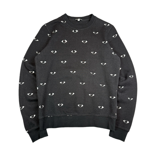 Kenzo All Over Eye Sweatshirt Black (USED) | Vintage Clothing Store Canada