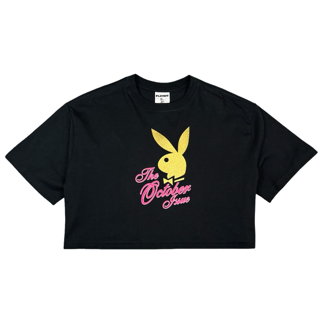 Women's OVO x Playboy Cropped Tee Black