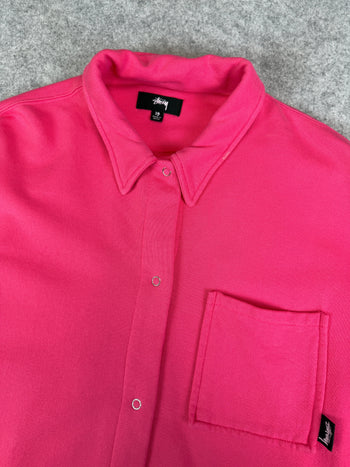 Stussy Huron Button Up Shirt Hot Pink (USED)