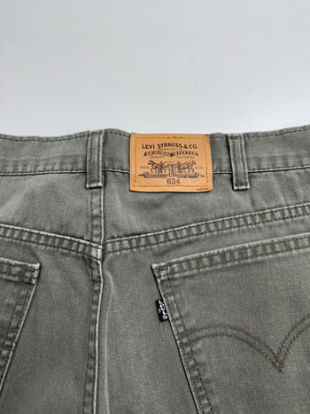 Vintage Levis 634 Black Tab Denim Pants Green