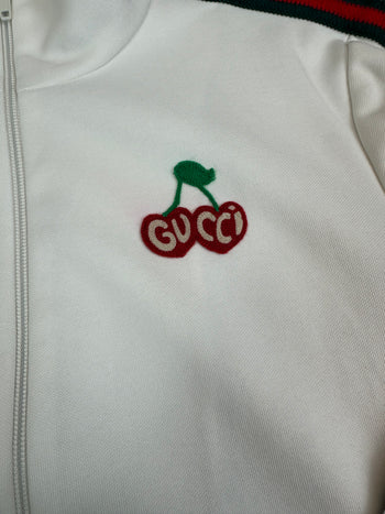 Women’s Gucci Cherry Zip Track Jacket White