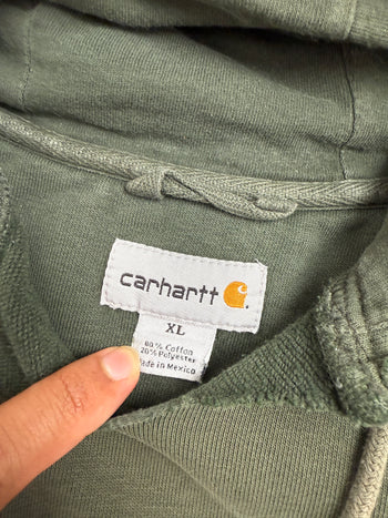 Vintage 2000's Carhartt Pullover Hoodie Green