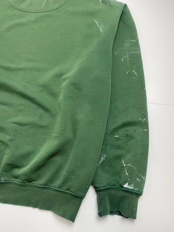 (L) Vintage 2000s Distressed Nike Side Swoosh Sweatshirt Green