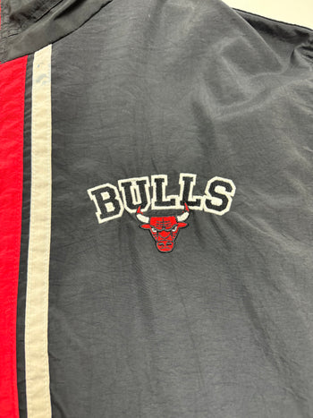 (L) Vintage Starter Chicago Bulls Windbreaker Jacket Black