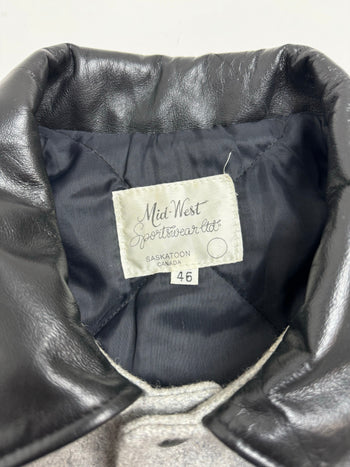 (S) Vintage Mid-West Varsity Jacket Grey
