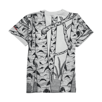 Vintage 90s AOP Nature Wolf Tee White