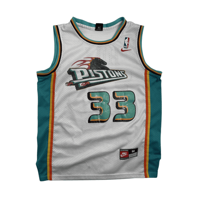 (M) Vintage Nike Grant Hill Pistons Jersey White/Teal