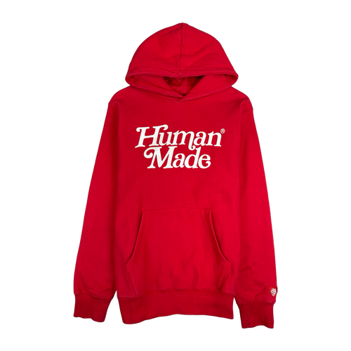 Human Made x Girls Don’t Cry Logo Hoodie Red (USED) | Vintage Clothing Store Canada