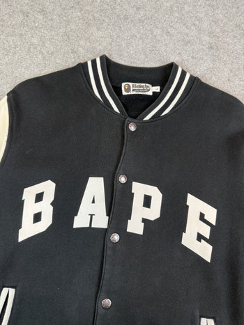 BAPE Varsity Jacket Black/White (USED)