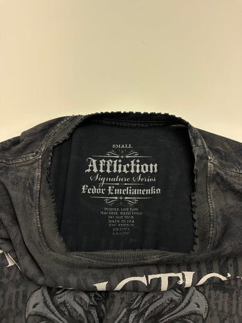 Vintage Y2K Affliction Fedor Emelianenko AOP Tee Black