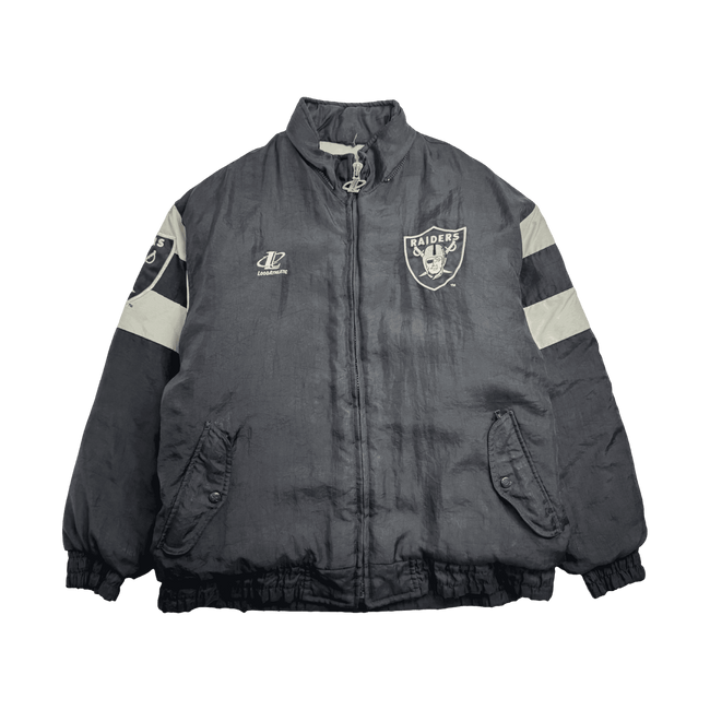 Vintage 90s Oakland Raiders Zip-Up Jacket Black