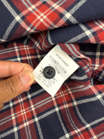 BAPE Shark Flannel Button Up L/S Burgundy (USED)
