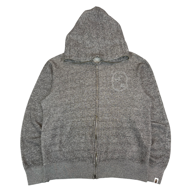 BAPE 3M Full Zip Hoodie Static Grey (USED)