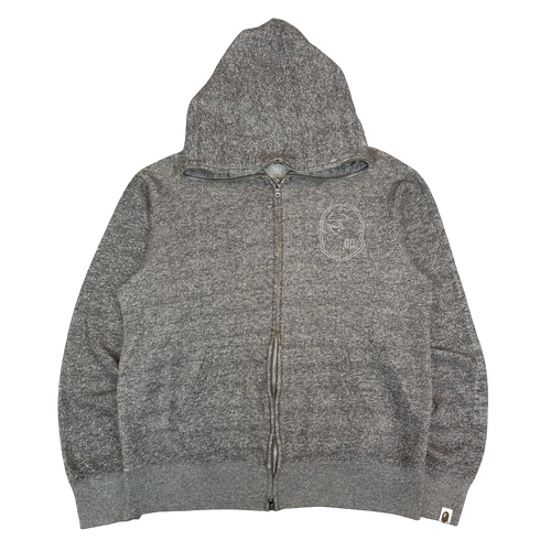BAPE 3M Full Zip Hoodie Static Grey (USED) | Vintage Clothing Store Canada