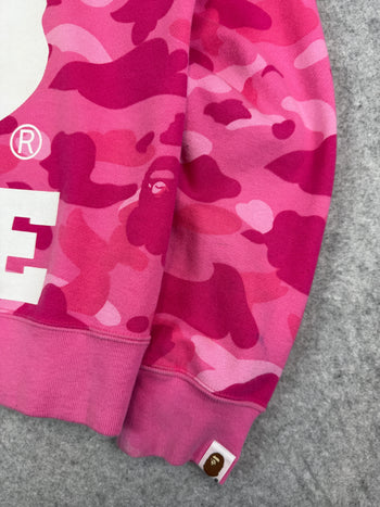 BAPE College Camo Sweatshirt Pink (USED)