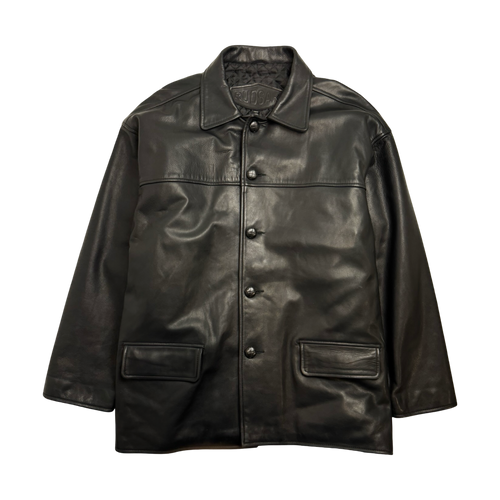 Vintage Rudsak Chore Style Leather Jacket Black | Vintage Clothing Store Canada