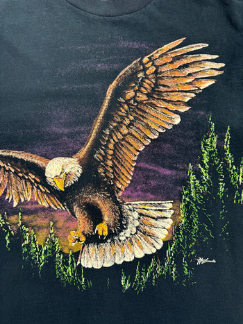 (L) Vintage Nature Eagle Tee Black