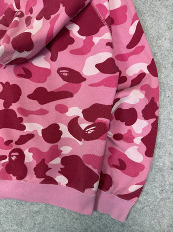 BAPE APEE ABC Camo Jewel Logo Full Zip Hoodie Pink (USED)