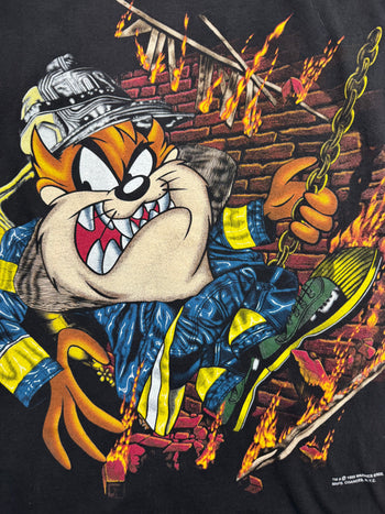 Vintage '96 Tasmanian Devil Big Print Tee Black