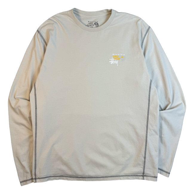 Stussy Mountain Hard Wear L/S Tee Cream (USED)